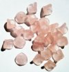 25 9mm Transparent Matte Rosaline Three Petal Flower Drop Beads